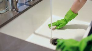 Bathroom sink polishing - maid service in Osprey, Fl