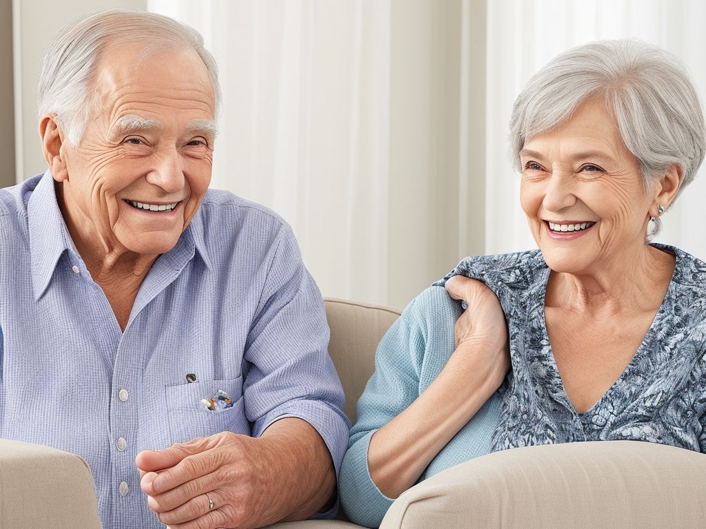 Elderly Couple Smiling